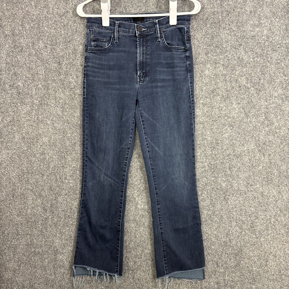 MOTHER The Insider Crop Jeans Womens Size 28 Blue Night Tripper